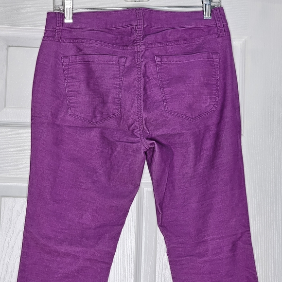 Loft Corduroy Modern Straight Pants Magenta 6P - Picture 12 of 13